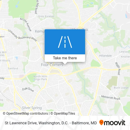 St Lawrence Drive map