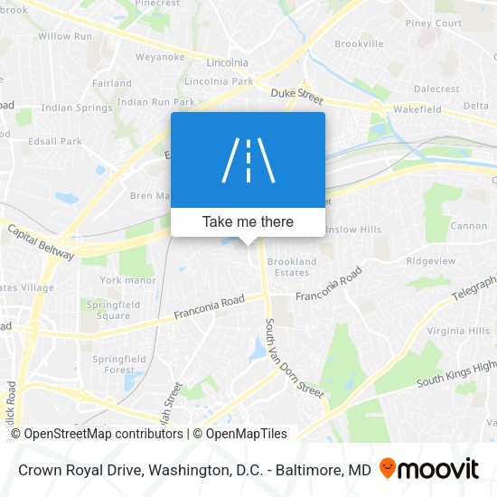 Crown Royal Drive map