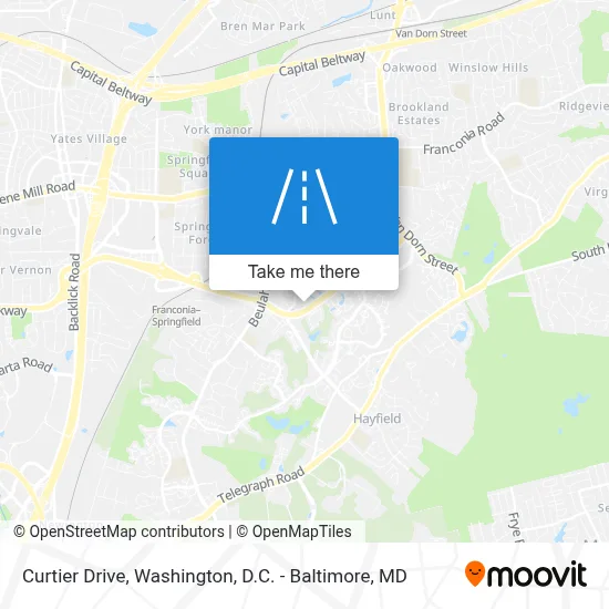 Curtier Drive map