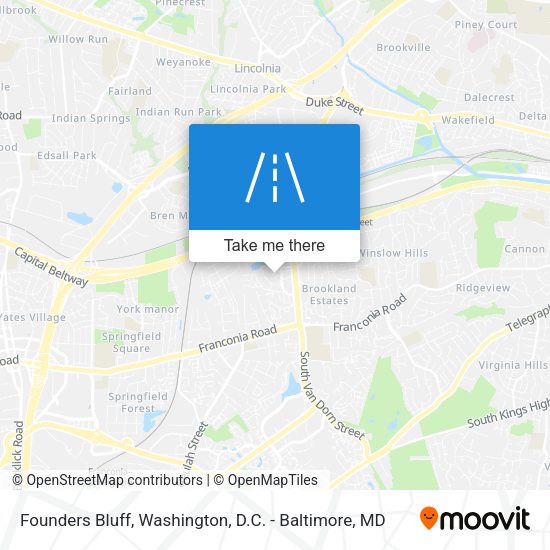 Founders Bluff map