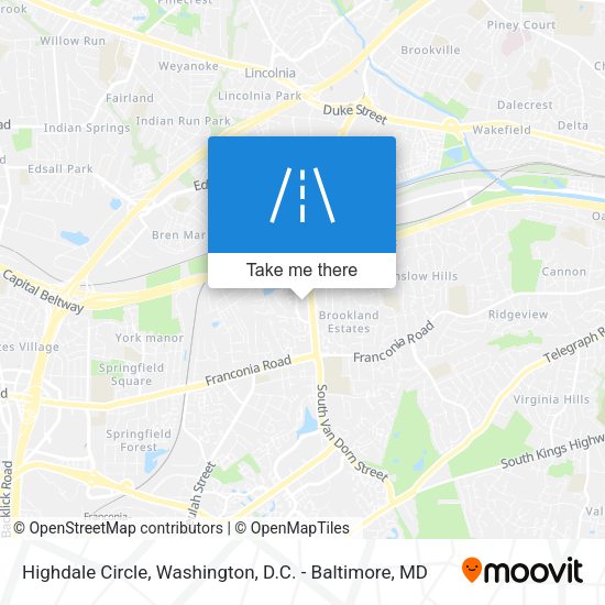 Highdale Circle map