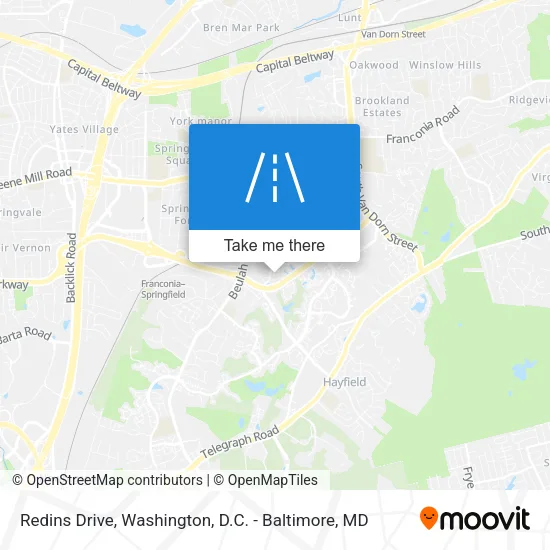 Redins Drive map