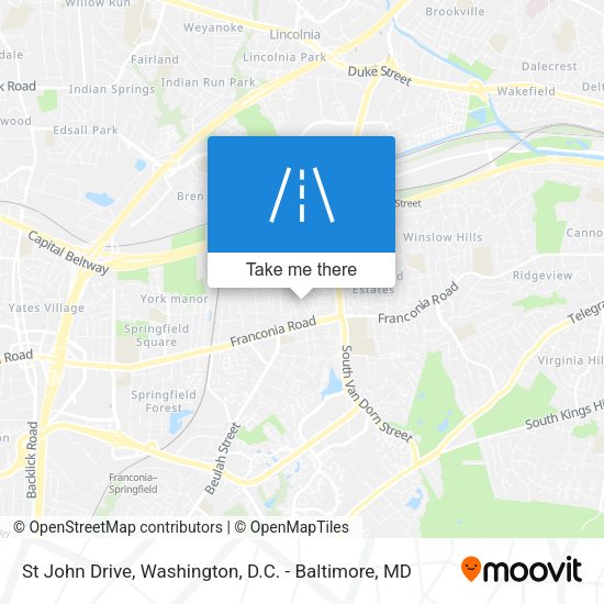 Mapa de St John Drive