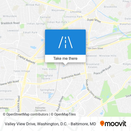 Mapa de Valley View Drive