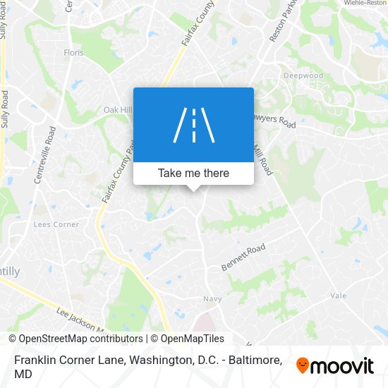 Franklin Corner Lane map