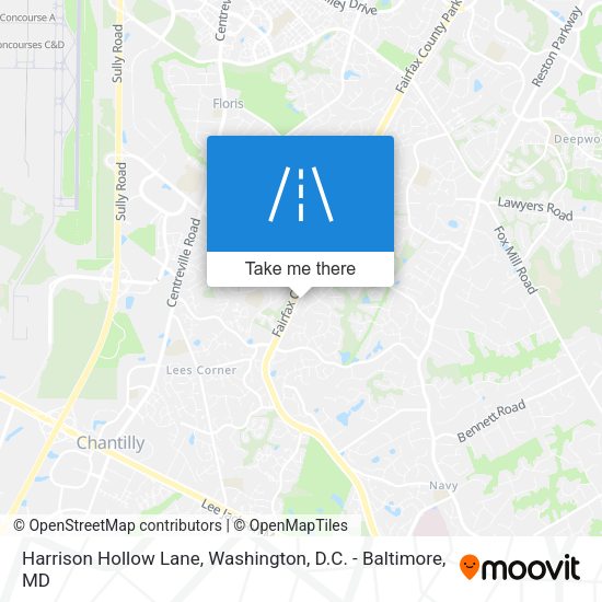 Harrison Hollow Lane map