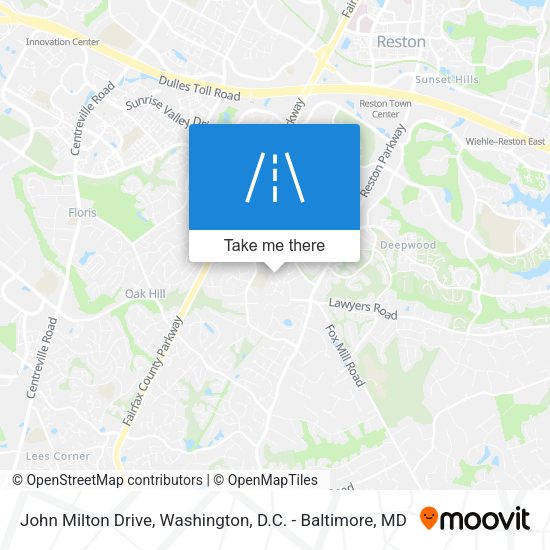 John Milton Drive map