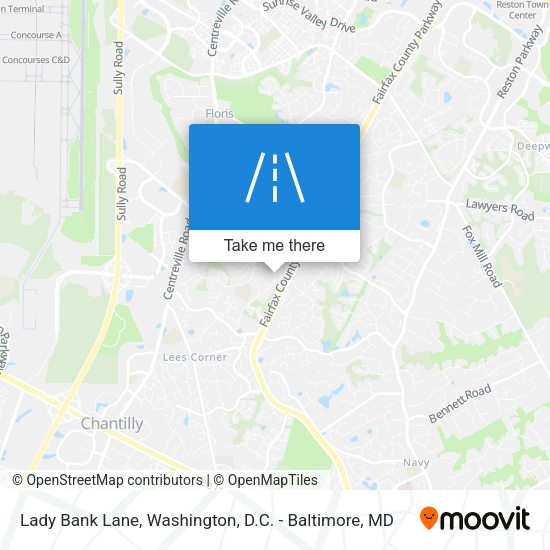 Lady Bank Lane map