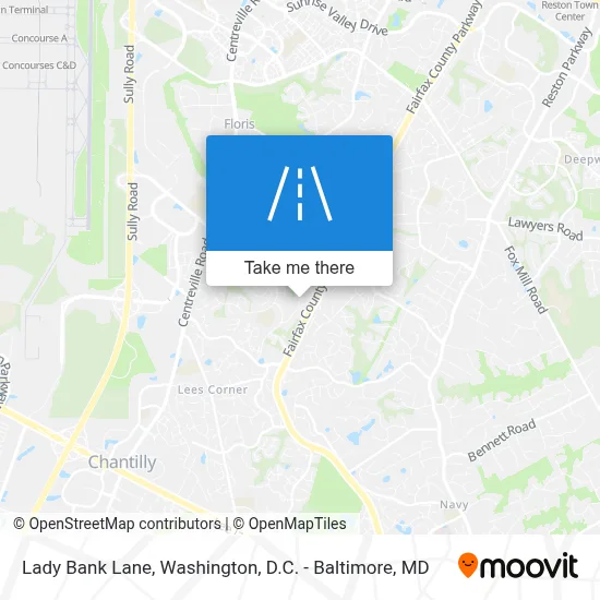 Lady Bank Lane map