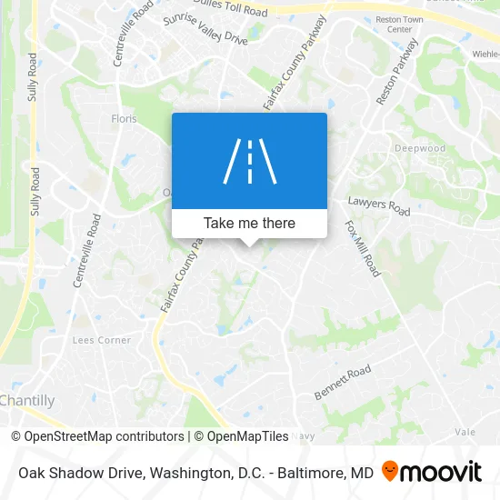 Oak Shadow Drive map