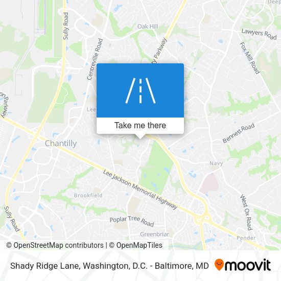 Shady Ridge Lane map