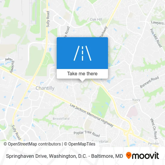 Springhaven Drive map