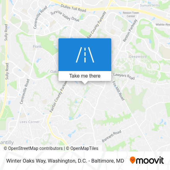 Winter Oaks Way map