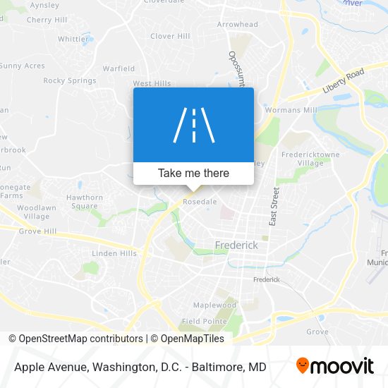 Apple Avenue map