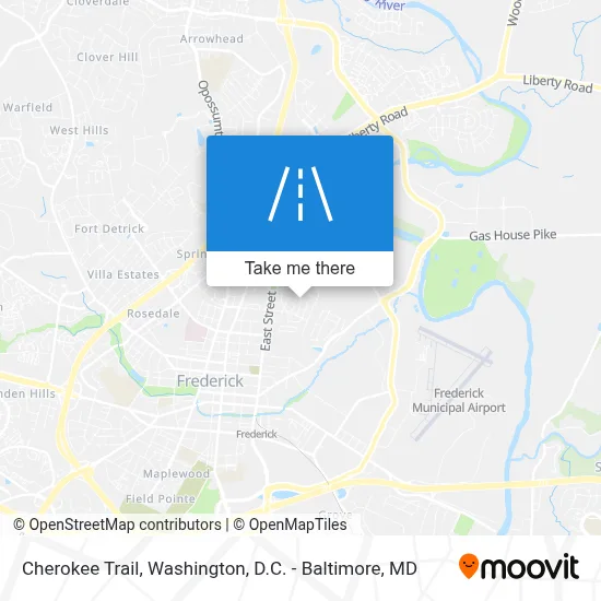 Cherokee Trail map