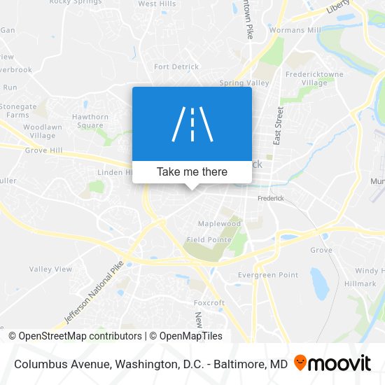 Mapa de Columbus Avenue