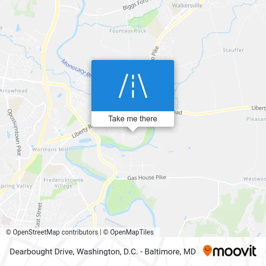 Dearbought Drive map