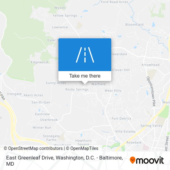 East Greenleaf Drive map