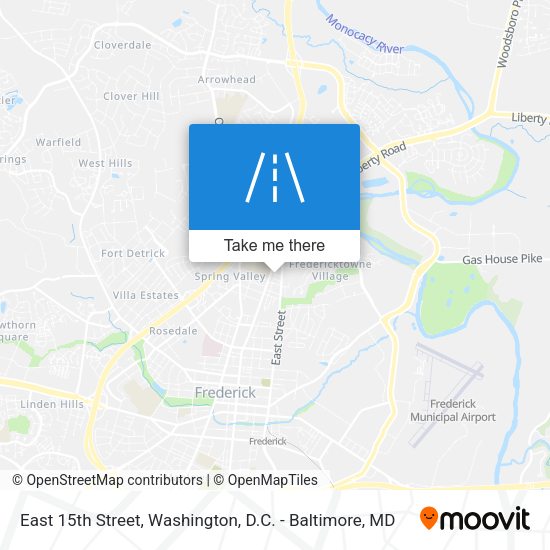 East 15th Street map