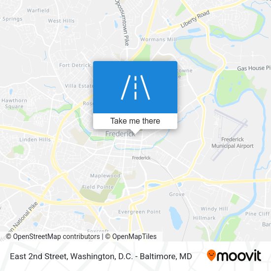 East 2nd Street map