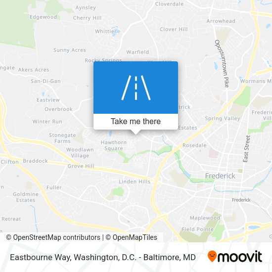 Eastbourne Way map