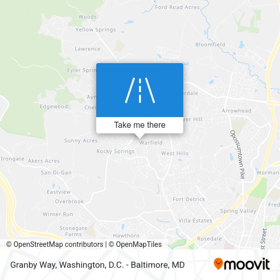 Granby Way map