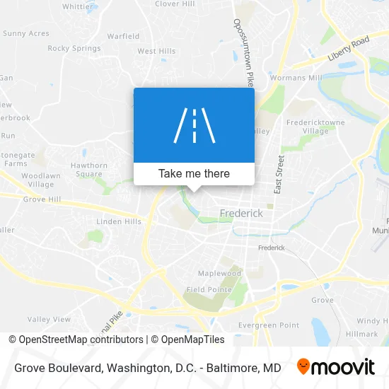 Grove Boulevard map