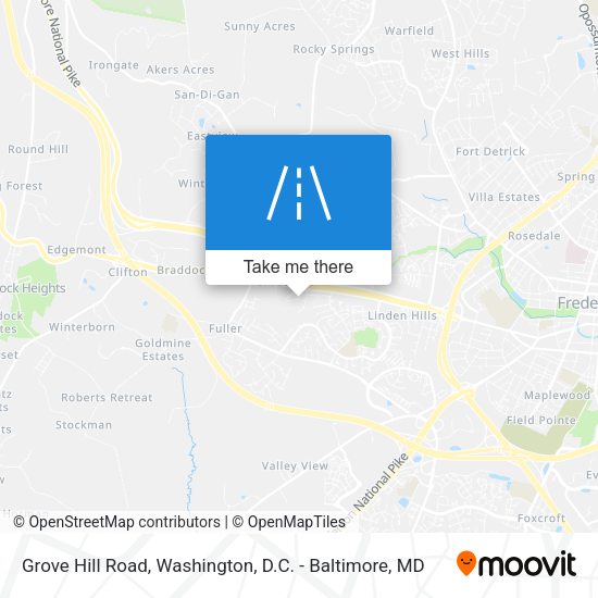 Grove Hill Road map