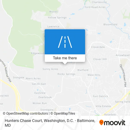 Hunters Chase Court map