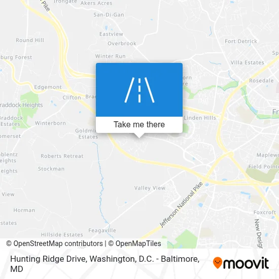 Hunting Ridge Drive map