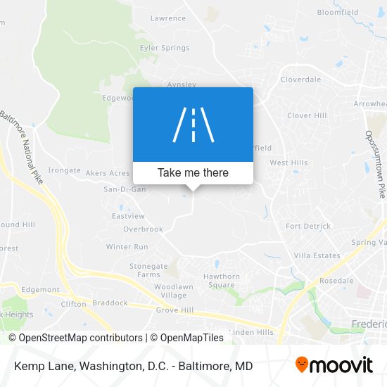 Kemp Lane map