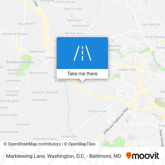 Marblewing Lane map