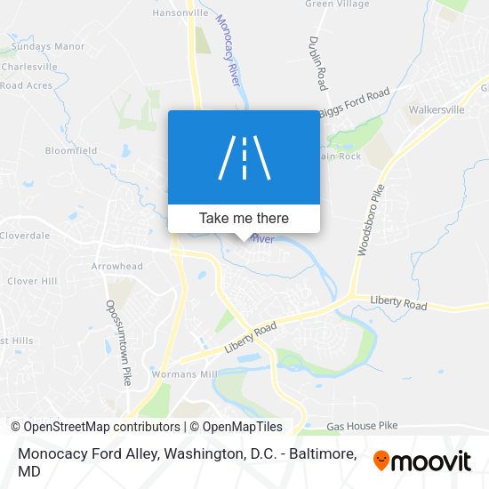 Monocacy Ford Alley map