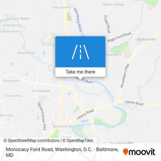 Mapa de Monocacy Ford Road