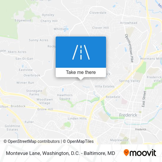Montevue Lane map