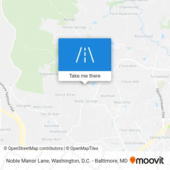 Noble Manor Lane map