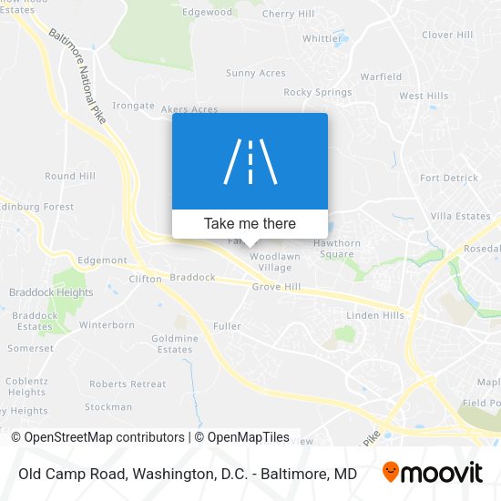 Old Camp Road map