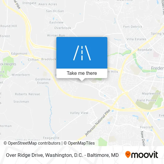 Over Ridge Drive map