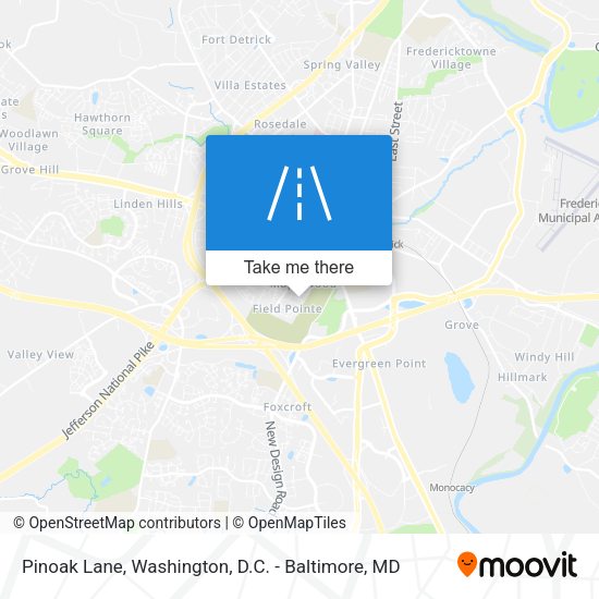 Pinoak Lane map
