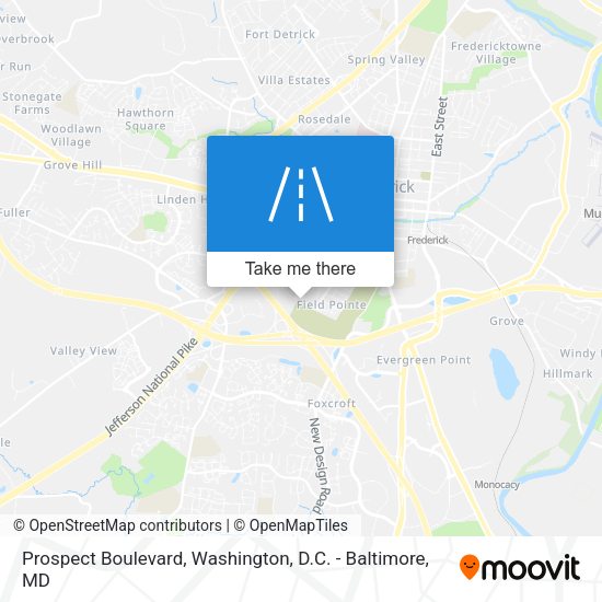 Prospect Boulevard map
