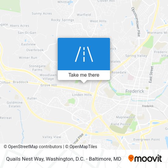 Quails Nest Way map