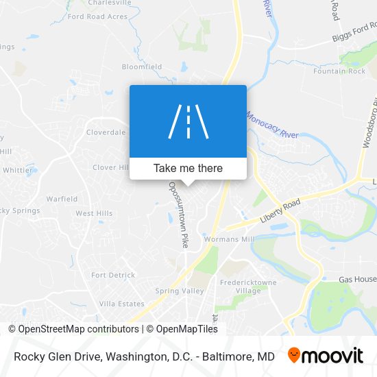 Rocky Glen Drive map