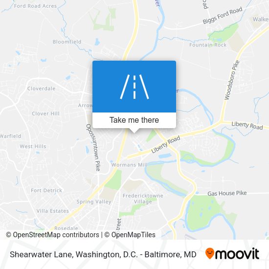 Shearwater Lane map