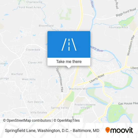 Springfield Lane map