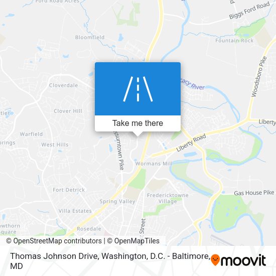Thomas Johnson Drive map