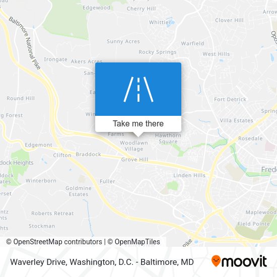 Waverley Drive map