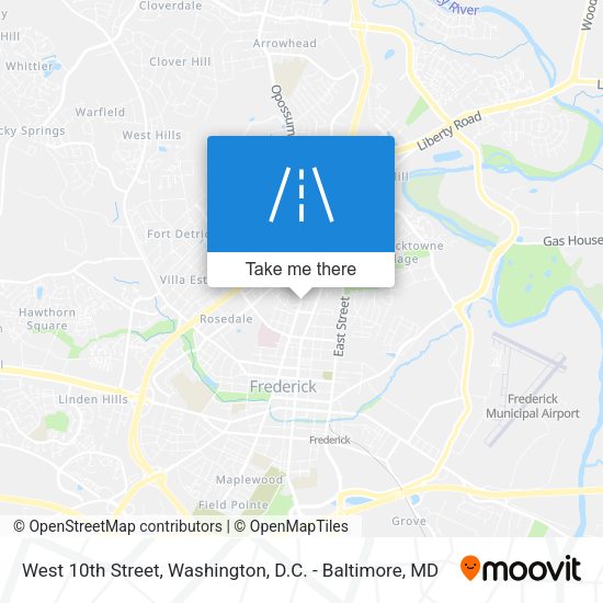 West 10th Street map