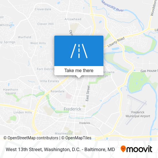 West 13th Street map