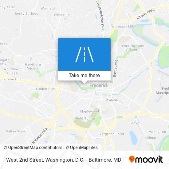 Mapa de West 2nd Street