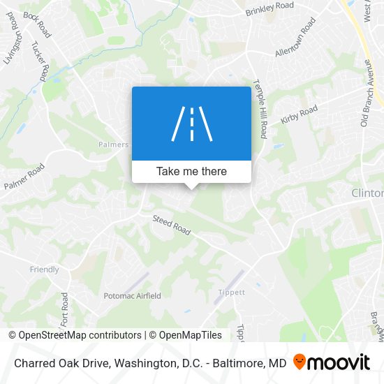 Charred Oak Drive map